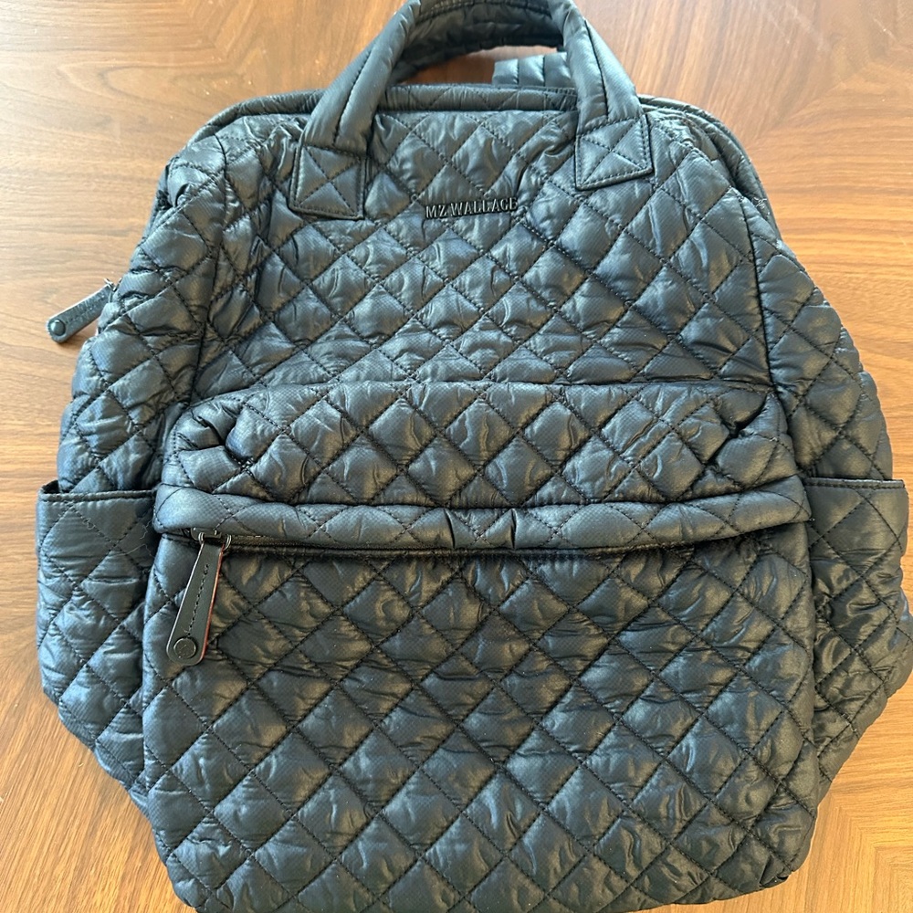 MZ Wallace vintage Crosby Frame Black Quilted Backpack